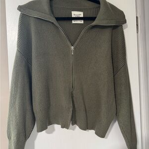 Abercrombie Olive Green Women's Cardigan